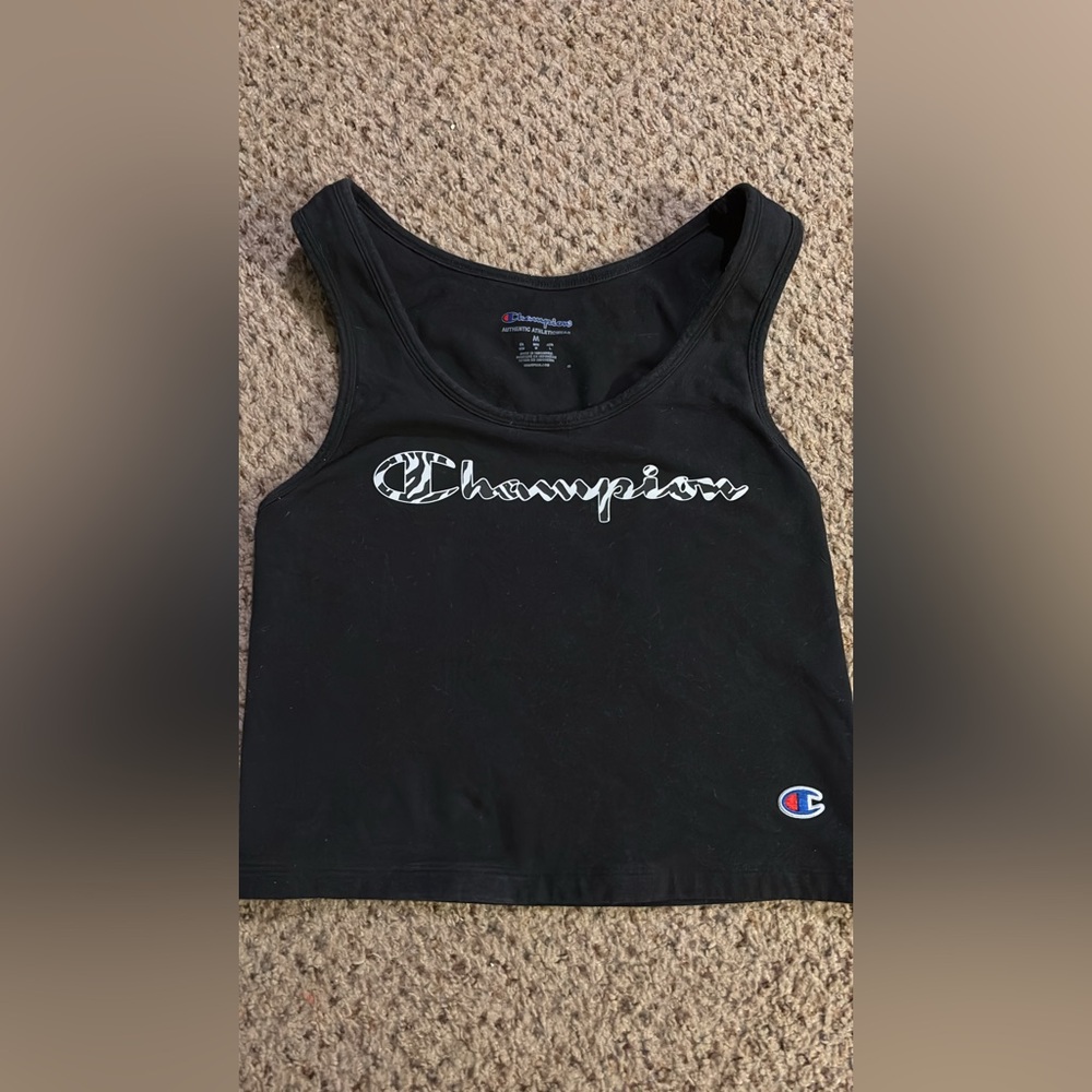 Champion Women's Black Graphic Tank Top
